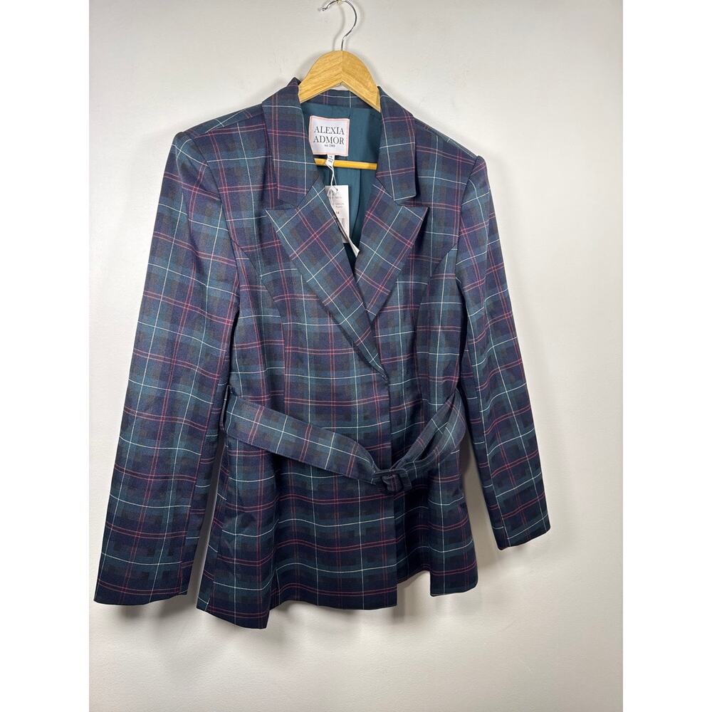 Alexia Admor Janna Longline Plaid Suit Set (2 Piece), Size 14 NWT - Picture 5 of 8